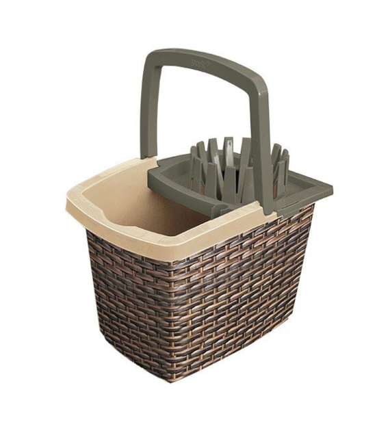 YORK-WIADRO PROSTOKĄTNE 15L+WYC *STYLE RATTAN*7004
