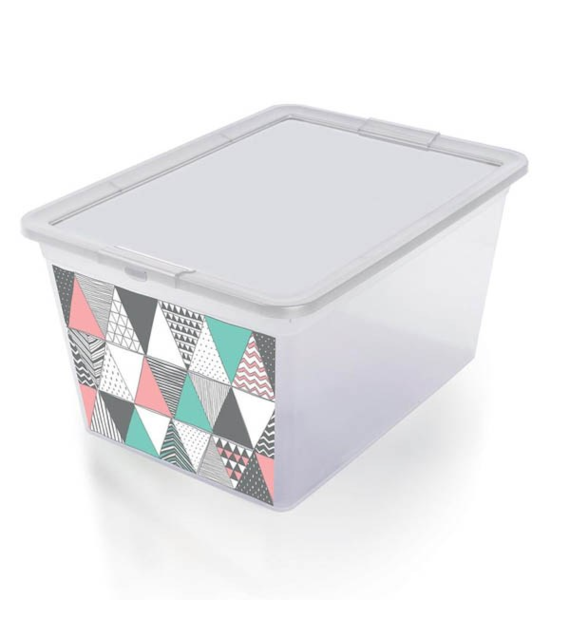 BRANQ-POJEMNIK  Z/P *X-BOX* DECO 15L *TRÓJKĄTY* 7315