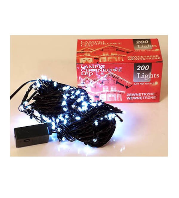 Lampki CHOINKOWE 200 LED BIAŁE GS-112