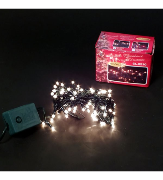 Lampki CHOINKOWE 100 ŻARÓWEK RYŻ BIAŁE CL-021C