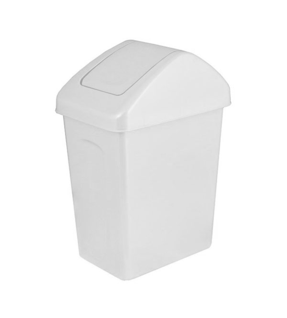 BRANQ-KOSZ NA ŚMIECI Z UCHYLNĄ POKRYWĄ 25L /1325/ BIAŁY