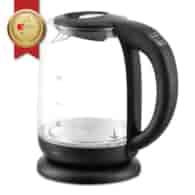 ELDOM-CZAJNIK BEZPRZEWODOWY SZKLANY 1,7L CZARNY *LUMI* C510C