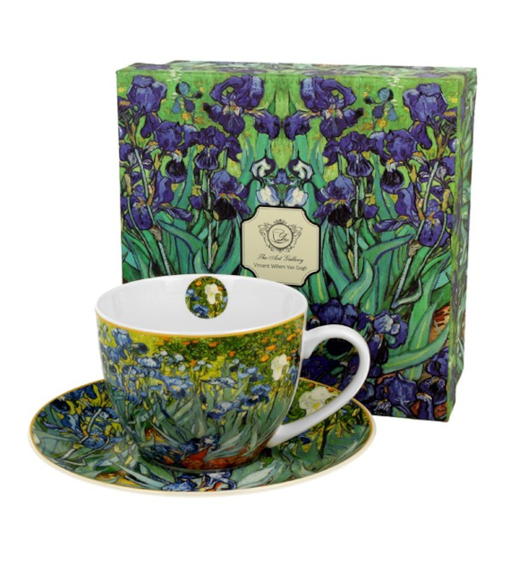 DUO-FILIŻANKA 270ML ZE SPODKIEM *VINCENT VAN GOGH-IRISES