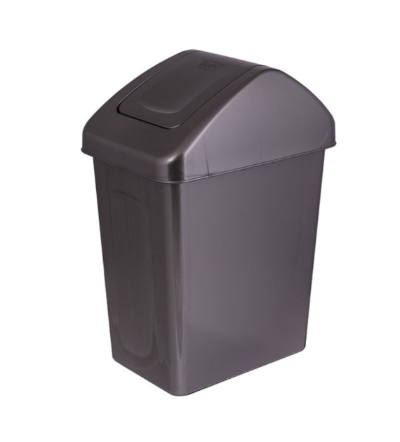 BRANQ-KOSZ NA ŚMIECI Z UCHYLNĄ POKRYWĄ 25L /1325/ ANTRACYT