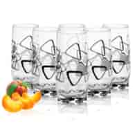 GLA-6 SZKLANEK 350ML CZARNO-SZARE TRÓJKĄTY