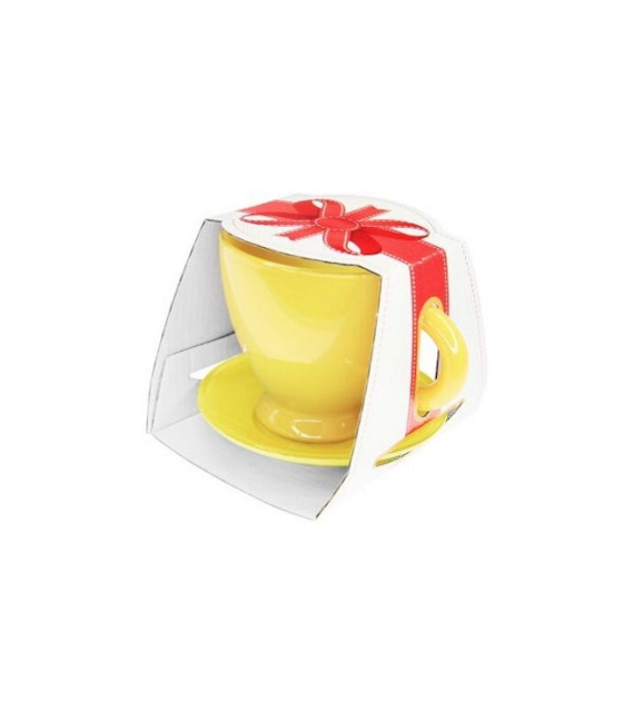 GLA-FILIŻANKA+SPODEK ŻÓŁTA 230ML