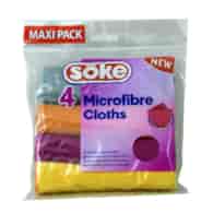 SPON-ZESTAW 4 ŚCIERECZEK *SOKE* MIKROFIBRA