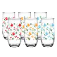GLA-KPL. 6-SZKLANEK WYSOKICH 400ML *KWIATKI*