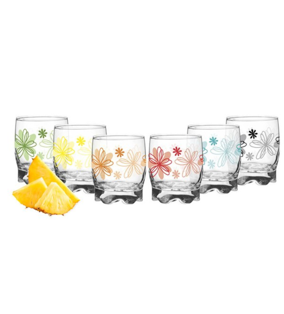 GLA-KPL. 6-SZKLANEK 250ML *KWIATY*