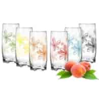 GLA-KPL. 6-SZKLANEK 350ML *KWIATY*