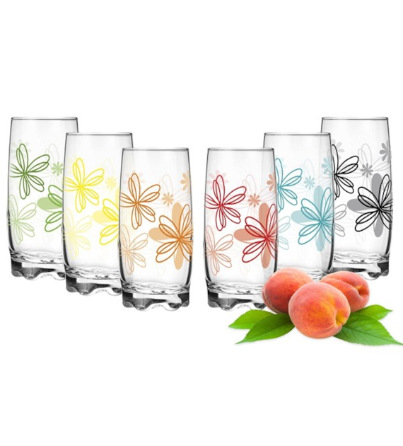 GLA-KPL. 6-SZKLANEK 350ML *KWIATY*