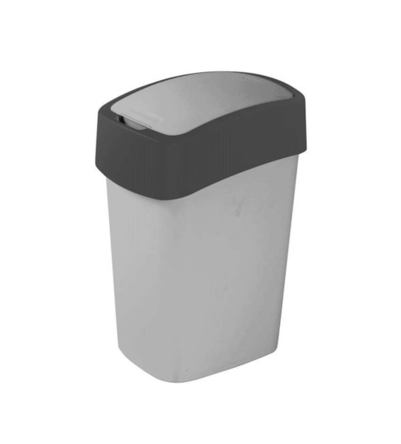 KOSZ NA ŚMIECI *FLIP BIN* 10L SZARA POKRYWA 186133