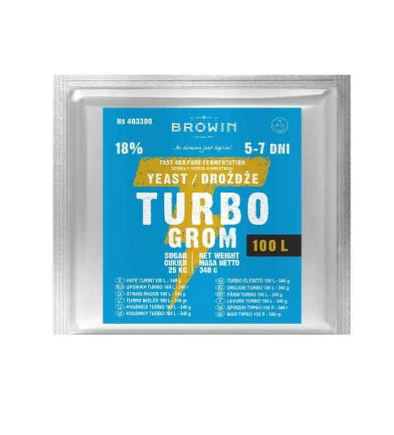 BROWIN-DROŻDŻE GORZELNICZE TURBO GROM 100L 403300
