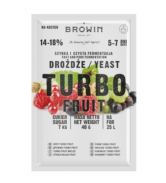 BROWIN-DROŻDŻE GORZELNICZE TURBOFRUIT 5-7DNI 40GR 403150