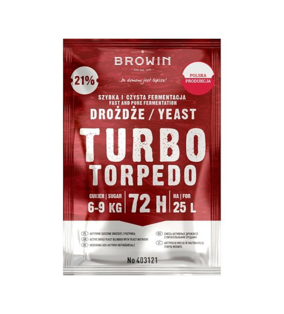 BROWIN-DROŻDŻE GORZELNICZE TURBO TORPEDO 72H 403121