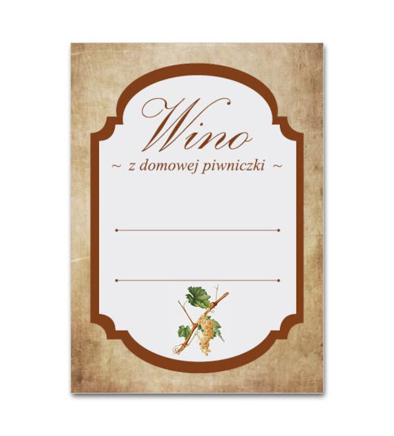 KPL. 16 ETYKIET SAMOPRZYLEPNYCH 65X90MM *WINO - WINOGRONO JASNE*