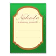 KPL. 16 ETYKIET SAMOPRZYLEPNYCH 65X90MM *NALEWKA - ZIELONA*