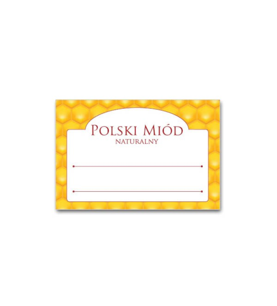 KPL. 36 ETYKIET SAMOPRZYLEPNYCH 60X40MM  *POLSKI MIÓD NATURALNY*