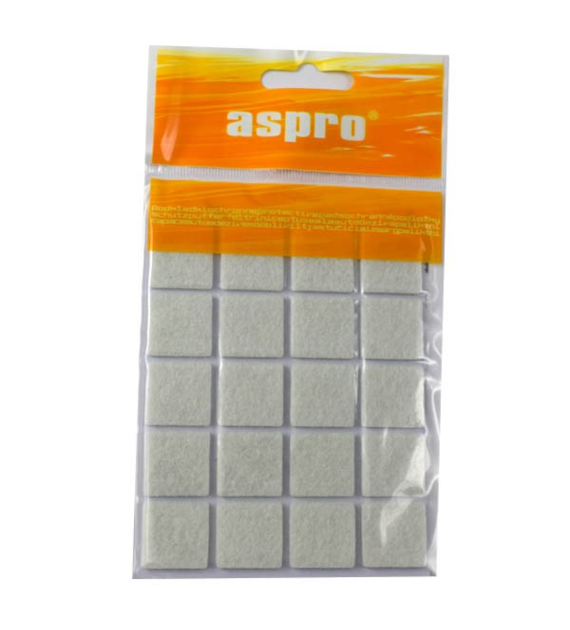 MIDAS-KPL.20 PODKŁADEK FILCOWYCH *BIAŁYCH* 20X20MM A-40001-03-020