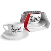 BG-FILIŻANKA ZE SPODKIEM DUO 400ML *ŻYCIE JEST PIĘKNE*
