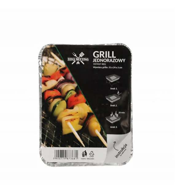 CH-GRILL JEDNORAZOWY BRYKIET 31X24X5CM 3681