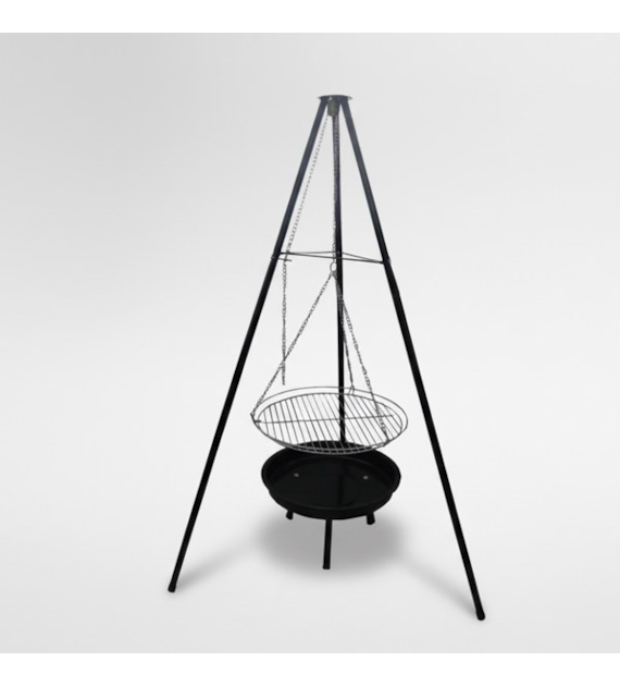 CH-GRILL WISZĄCY REGULOWANY NA TRÓJNOGU 95X95X147 0162