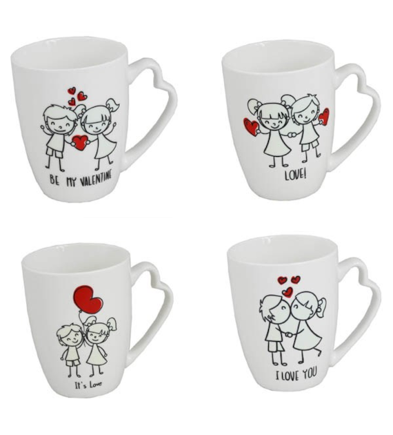 CH-KUBEK PORCELANOWY *CUTE COUPLE* 345ML 8814