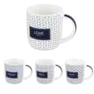 CH-KUBEK PORCELANOWY *HAPPY SMILE LOVE* 365ML 8913
