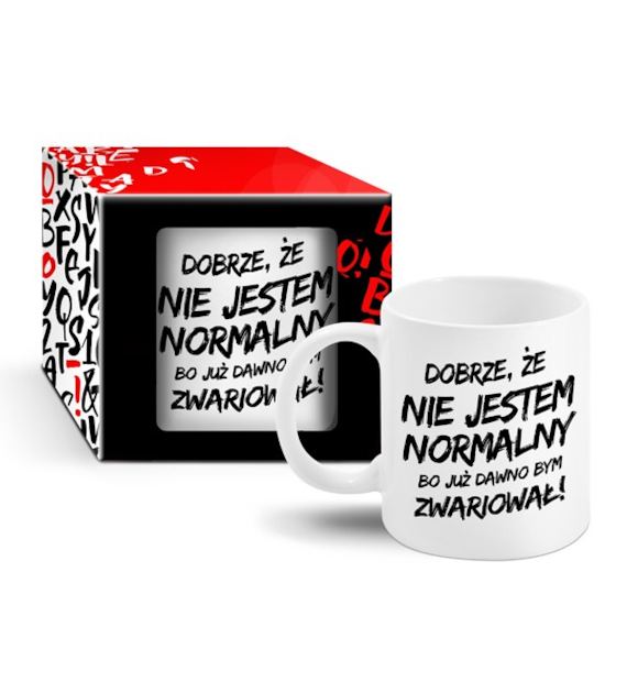 CF-KUBEK BOSS 300ML *DOBRZE ŻE NIE JESTEM NORMALNY BO JUŻ DAWNO BYM ZWARIOWAŁ*
