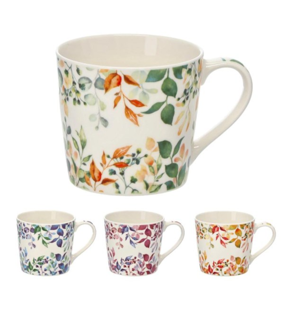 CH-KUBEK PORCELANOWY LISTKI 400ML 7901