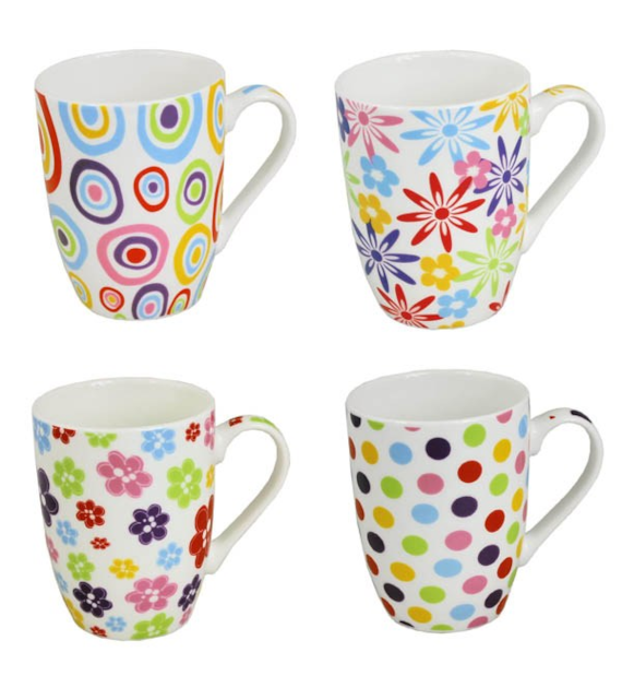 CH-KUBEK PORCELANOWY *DECOR MIX* 345ML 8920
