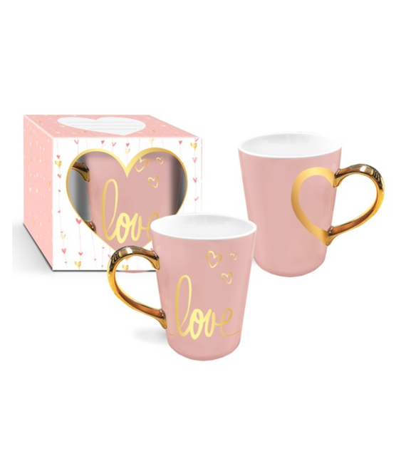 CF-KUBEK RÓŻOWY 370ML WALENTYNKI *LOVE*