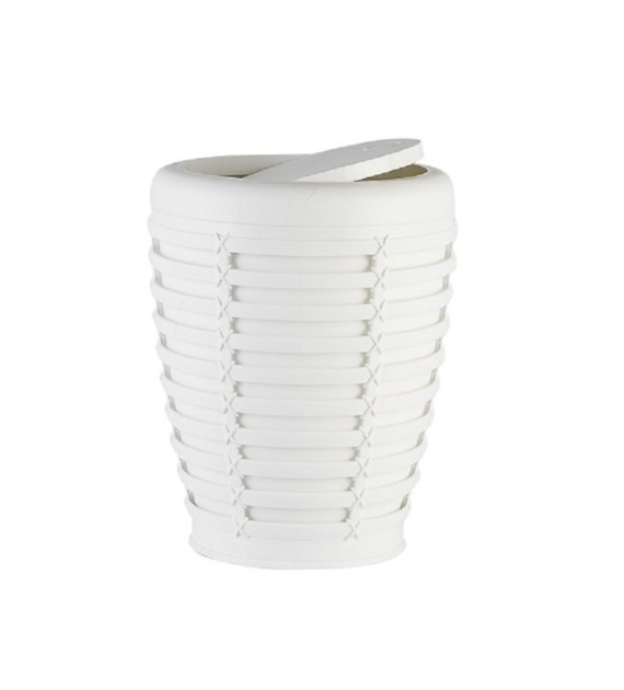 KATEX-KOSZ NA ŚMIECI OKRĄGŁY *PALM* 7,5L *BIAŁY*