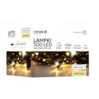 CH-LAMPKI CHOINKOWE LED 300L CIEPŁY BIAŁY 3+15M 9539