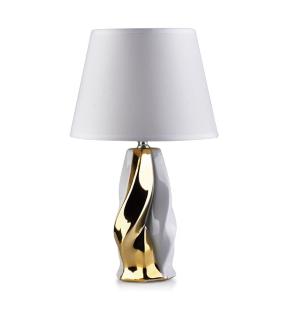 MON-LAMPA BIAŁO/ZŁOTA 39CM 8215