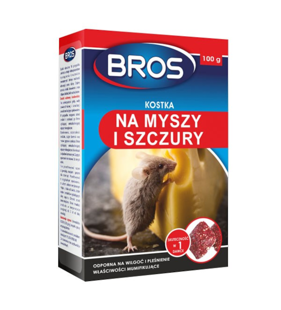 BROS-KOSTKA NA MYSZY I SZCZURY 100G./12/