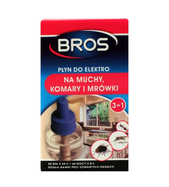 BROS-PŁYN DO ELEKTRO 3 W 1 NA KOMARY, MUCHY I MRÓWKI