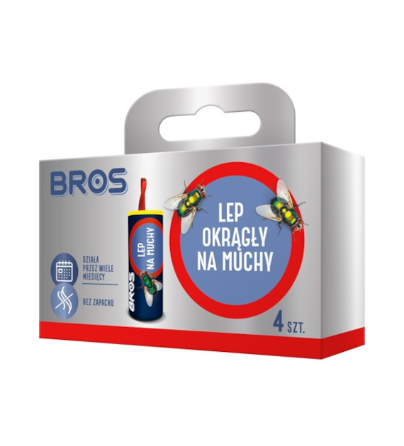 BROS-*4 PAK* LEP OKRĄGŁY NA MUCHY *4-PAK*