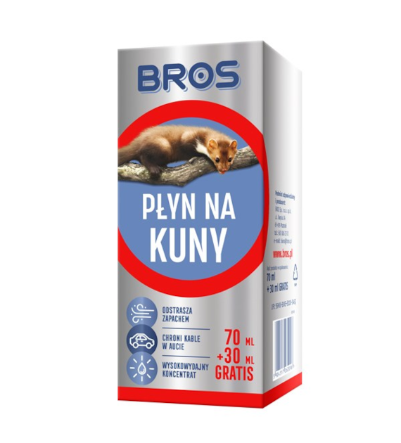 BROS-PŁYN NA KUNY 70ML +30ML GRATIS