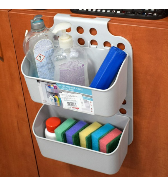 KATEX-ORGANIZER WISZACY *DUO* - CIEMNO-SZARY