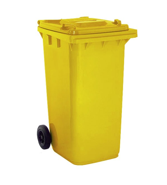 4M-POJEMNIK NA ŚMIECI 240L Z/P ŻÓŁTY