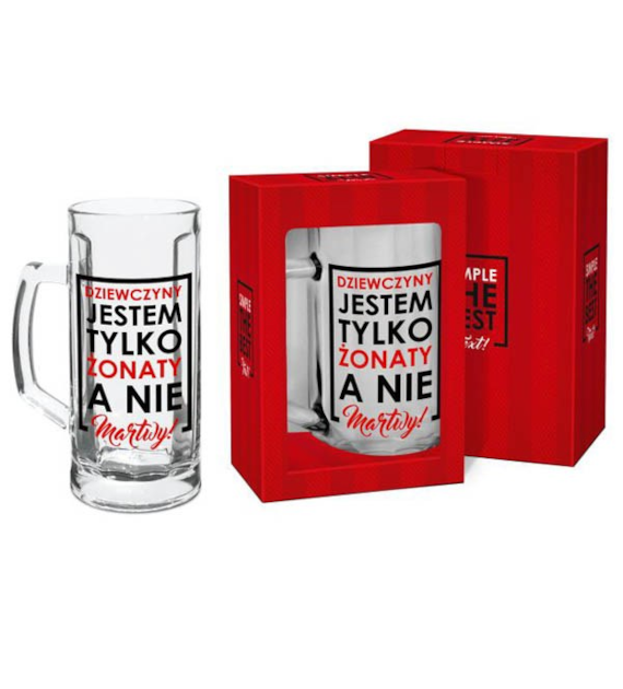 BG-KUFEL 0,5L SIMPLE THE BEST TEXT *JESTEM TYLKO ŻONATY*