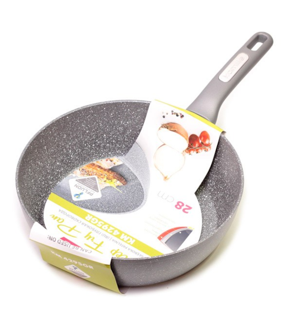 PATELNIA 28CM GŁĘBOKA GRANITOWA 4295GR