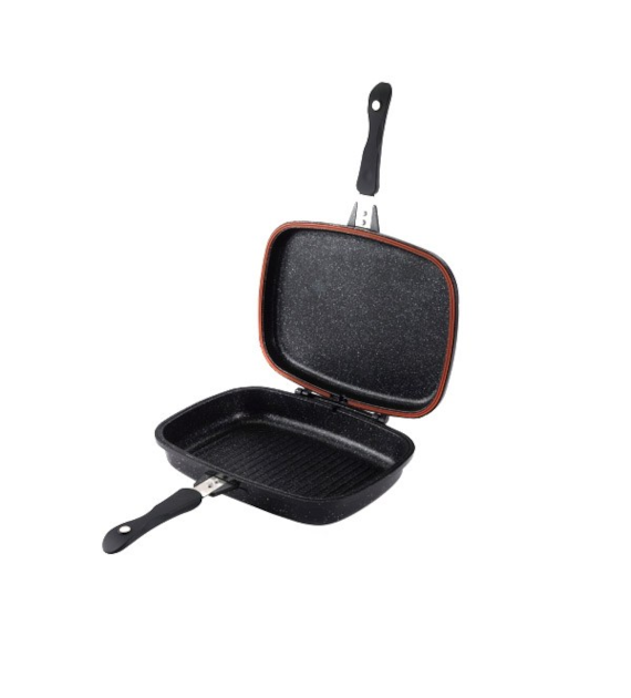 PATELNIA GRILLOWA 32X24CM MARMUROWA DWUSTRONNA 4432