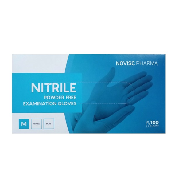 RĘKAWICZKI NITRILE *M* NIEBIESKIE /100/ PHARMA