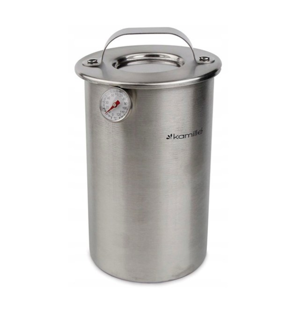 SZYNKOWAR STALOWY 1,5L+ TERMOMETR 6506
