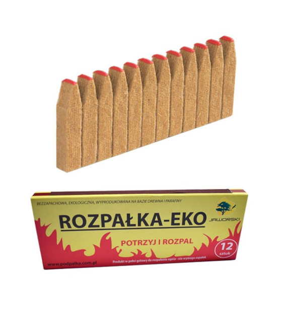 ROZPALACZ - ROZPAŁKA EKO Z POTARKĄ 12 SZT