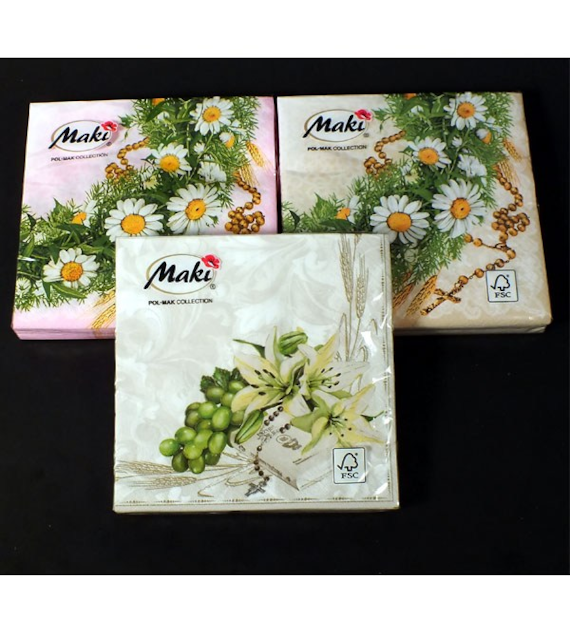 POLMAK-SERWETKI 3 WARST. *SLKO* KOMUNIA 33X33 A'20