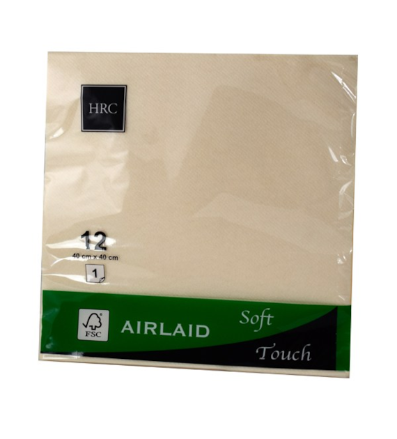 PAW-SERWETKI HRC DINNER AIRLAID DH 400X400 DHBA000501 KREM /12/
