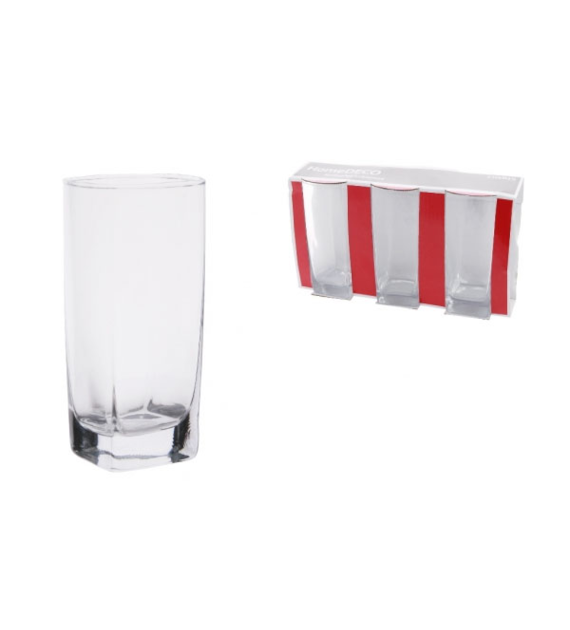 EM-EM-KPL. 3 SZKLANEK KWADRAT 300ML CHE015
